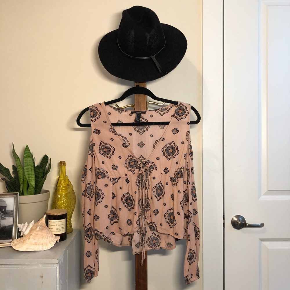 Boho Front-Tie Babydoll Top